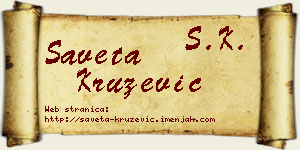 Saveta Kružević vizit kartica